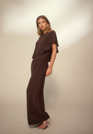 Cape Soft Maxi Dress