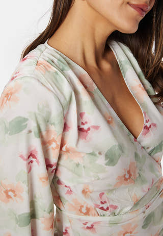 Drawstring L/S Midi Dress