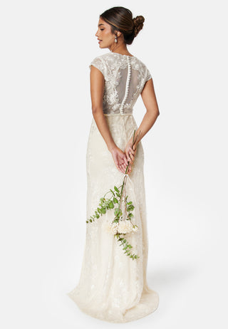 Slit Lace Wedding Gown