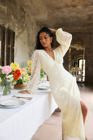 Embroidered Midi Dress