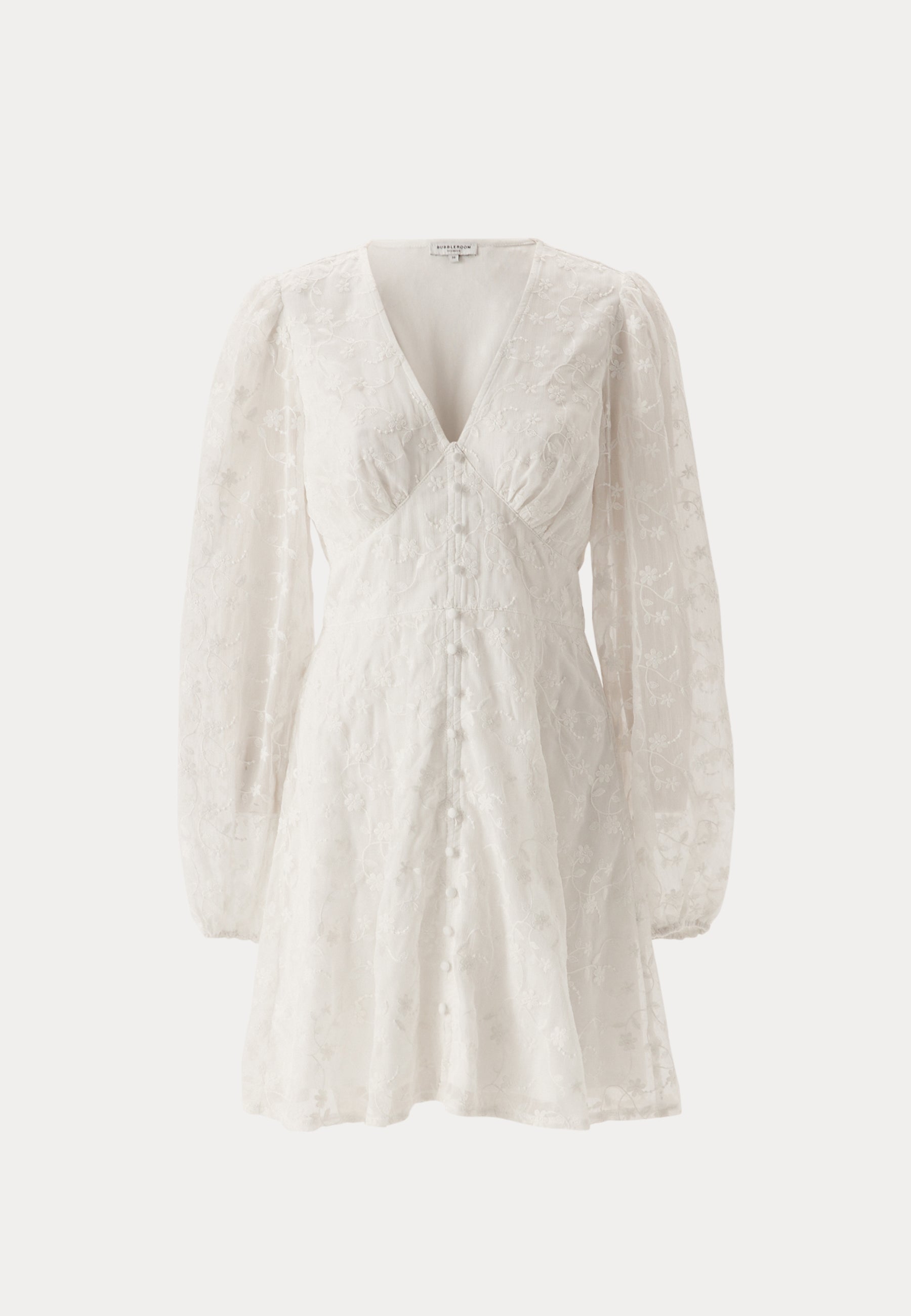 Bubbleroom occasion Embroidered Short Dress campaign-normal White Bubbleroom occasion Embroidered Short Dress campaign-normal White