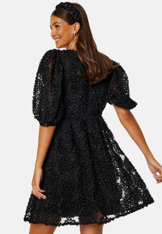 3D Puff Sleeve Dress