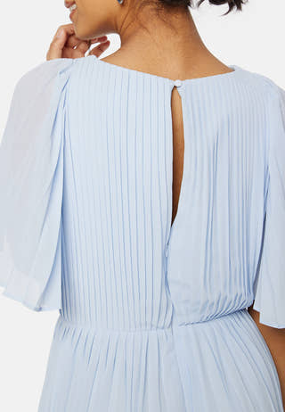 Pleated Slit Gown