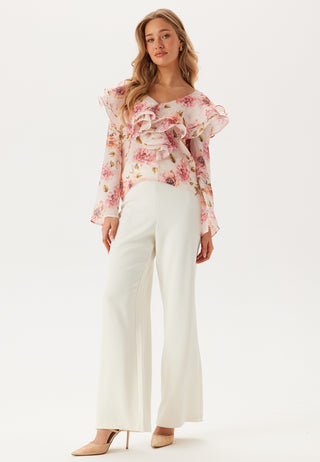 Flounce Sheer Blouse