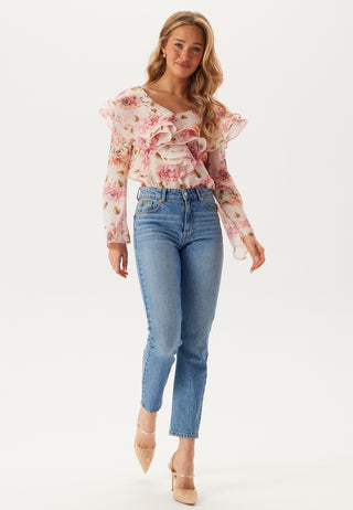 Flounce Sheer Blouse