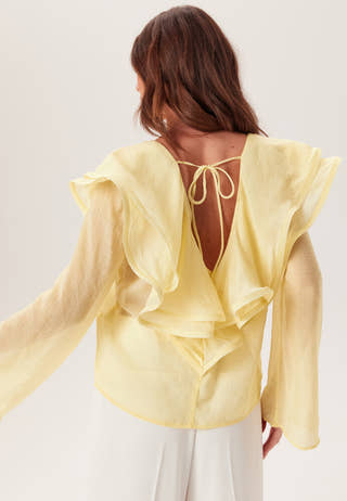 Flounce Sheer Blouse