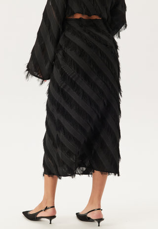 Fringe Midi Skirt