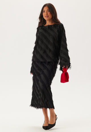 Fringe Midi Skirt