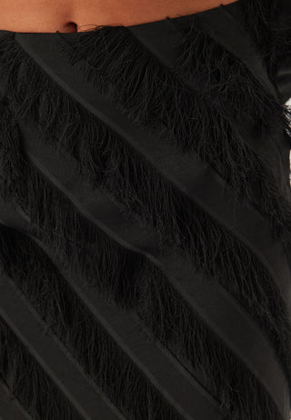 Fringe Midi Skirt