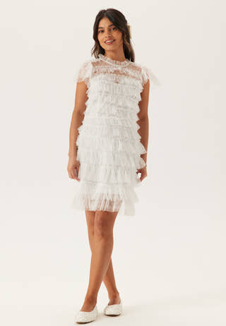 High Neck Tulle Frill Dress