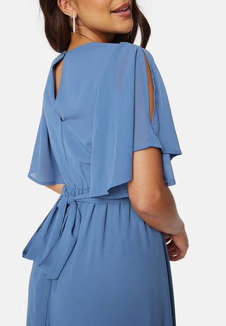 Butterfly Sleeve Chiffon Gown