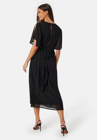 Butterfly Sleeve Midi Dress