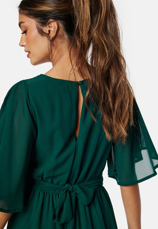 Butterfly Sleeve Midi Dress