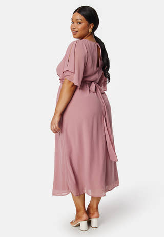 Butterfly Sleeve Midi Dress