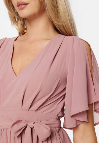 Butterfly Sleeve Midi Dress