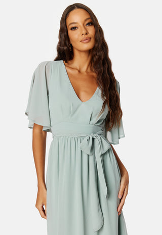 Butterfly Sleeve Midi Dress