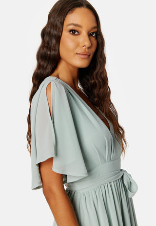 Butterfly Sleeve Midi Dress