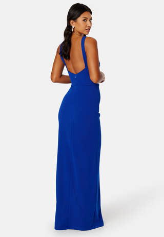 Square neck slit maxi  dress