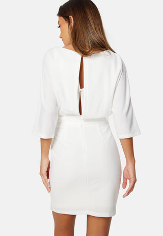 Knot Slit Short Dress