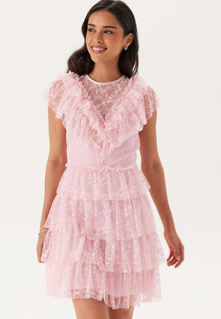 Lace Frill Short Dress