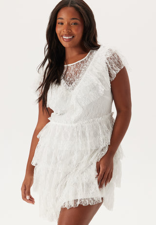 Lace Frill Short Dress