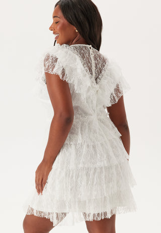 Lace Frill Short Dress