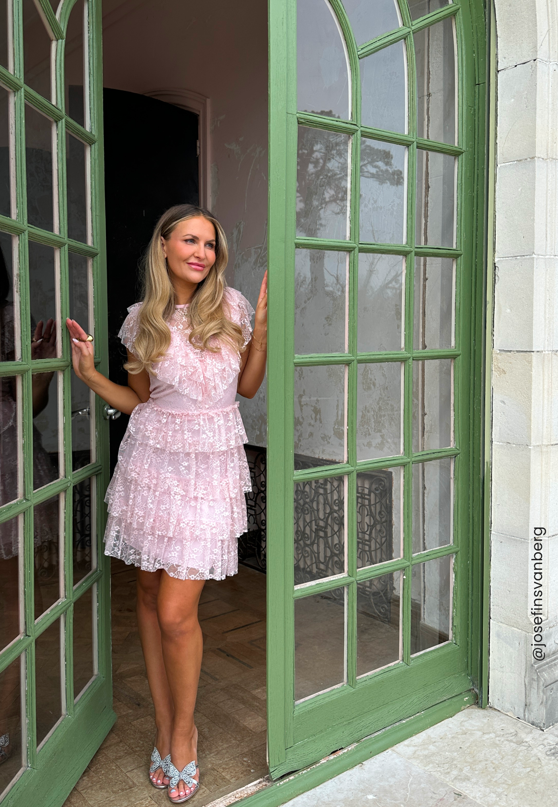 Bubbleroom occasion Lace Frill Short Dress campaign-outlet Pink Bubbleroom occasion Lace Frill Short Dress campaign-outlet Pink