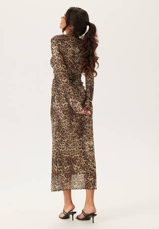 Mesh Ruched Ankle Dress