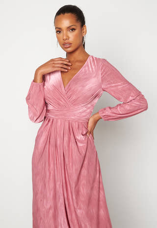 Wrap Tie Midi Dress