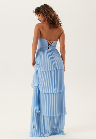 Pleated Bandeau Gown
