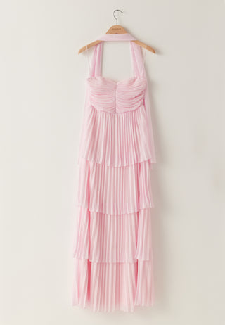 Pleated Bandeau Gown