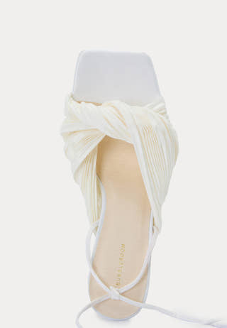 Pleated Front Heeled Sandal