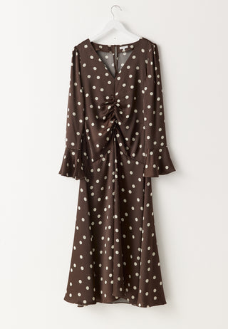 Ruched Front Midi Dress