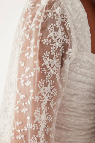 Ruched L/S Short Dress