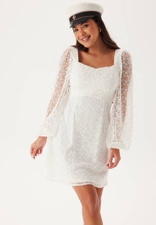 Ruched L/S Short Dress