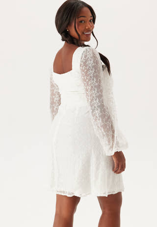 Ruched L/S Short Dress