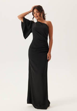 Ruched One Shoulder Gown