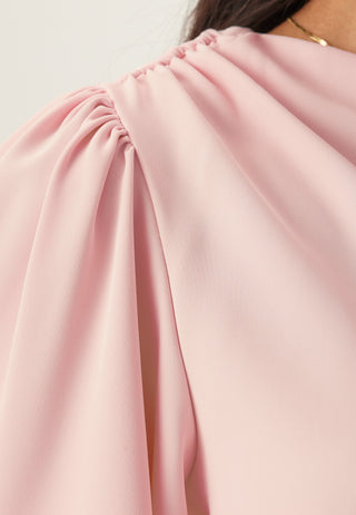 Ruched One Shoulder Gown