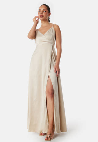Satin strap Gown