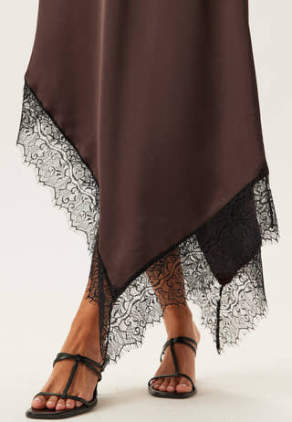 Satin Lace Slip Dress