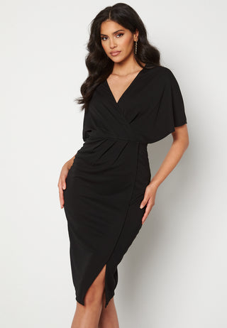 Wrap Slit Midi Dress