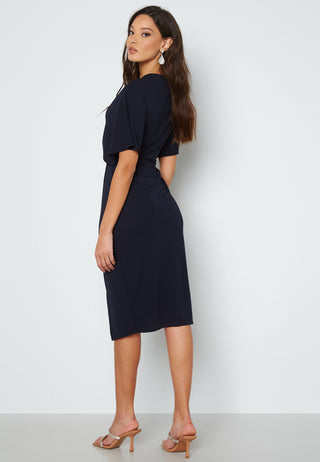 Wrap Slit Midi Dress