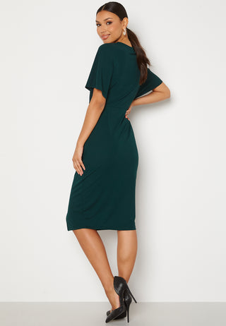 Wrap Slit Midi Dress