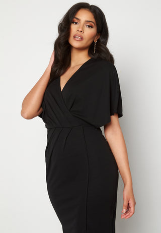 Wrap Slit Midi Dress