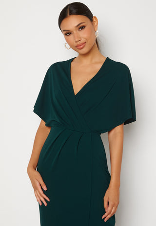 Wrap Slit Midi Dress