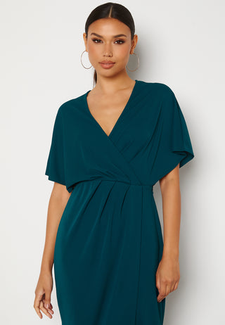 Wrap Slit Midi Dress