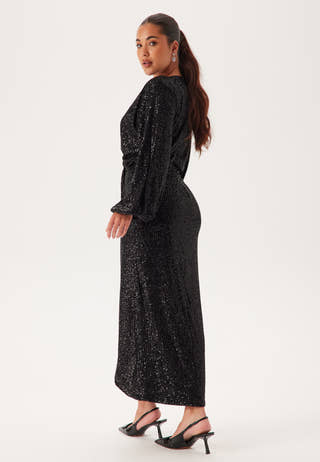 Sequin Wrap Gown