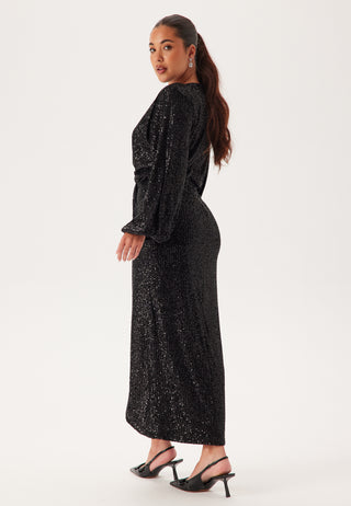 Sequin Wrap Gown