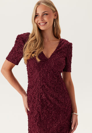 Short Sleeve 3D Floral Gown