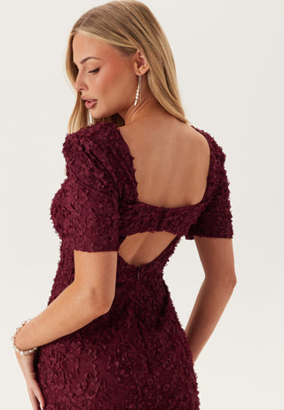 Short Sleeve 3D Floral Gown